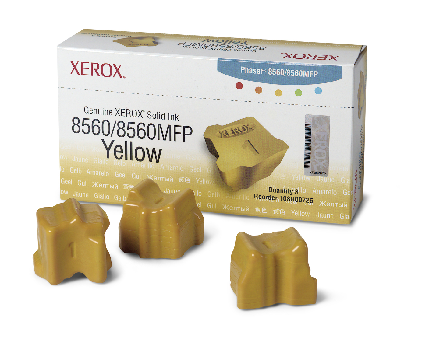 Xerox SOLID INK YELLOW (3 STICKS) F/ PHASER 8560/8560 MFP