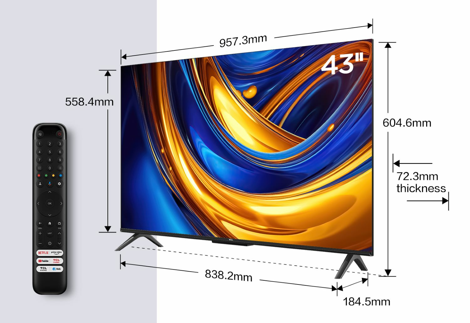 Téléviseur LED UltraHD 4K HDR 43 TCL 43P61B Google — photo 7