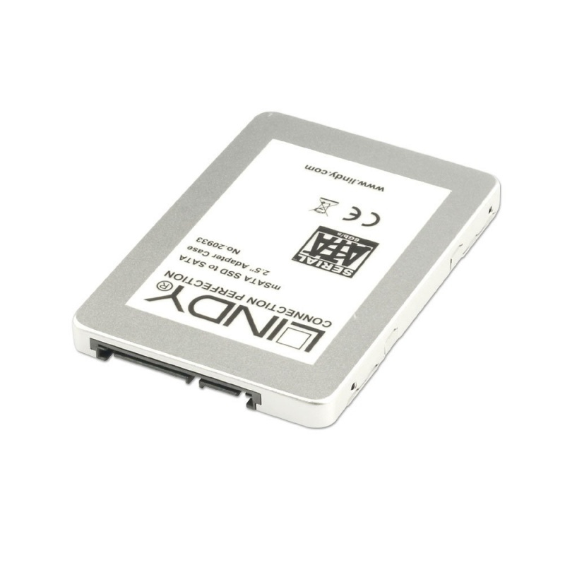 Lindy mSATA SSD to 2.5' SATA Drive Enclosure, Silver – image 2