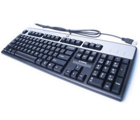 HP 434821-072 keyboard USB Black, Silver