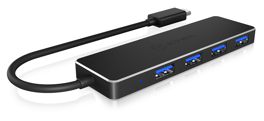 ICY BOX IB-HUB1410-C3 USB 3.2 Gen 1 (3.1 Gen 1) Type-C 5000 Mbit/s Black – image 4