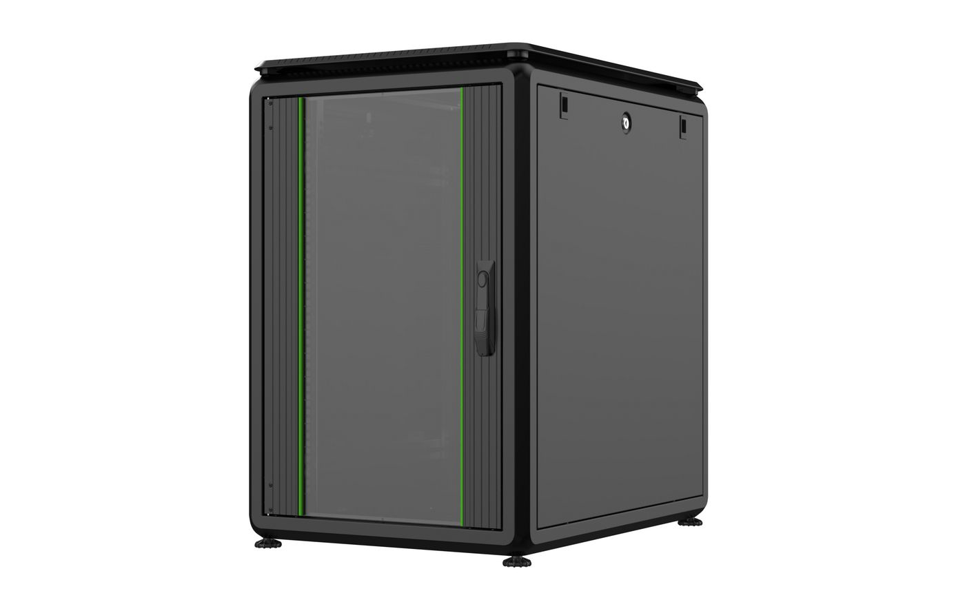 Lanview RDL16U68BL rack cabinet 16U Freestanding rack Black – image 1