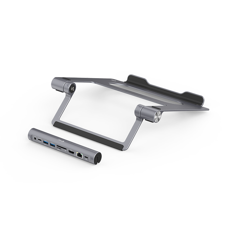 i-tec Metal Cooling Pad for notebooks (up-to 15.6”) with USB-C Docking Station (Power Delivery