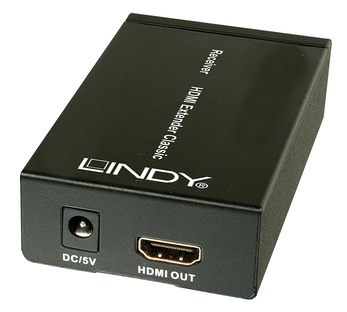 Lindy 38138 AV extender AV receiver Black