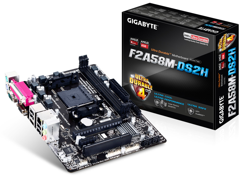 GIGABYTE GA-F2A58M-DS2H motherboard AMD A58 Socket FM2+ micro ATX – image 2