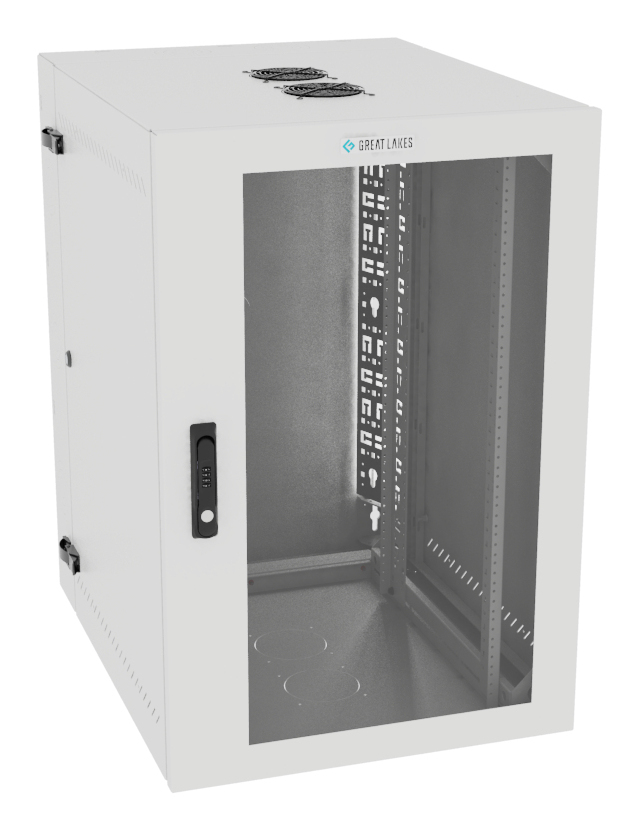 Vertiv VR Rack GL36WMCMP-W-SC-AF-CM rack cabinet 19U Wall mounted rack White – image 1