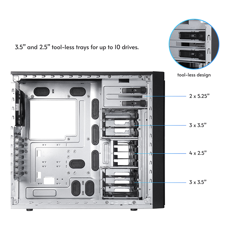 Chieftec BW-01B-OP computer case Midi Tower Black image 13
