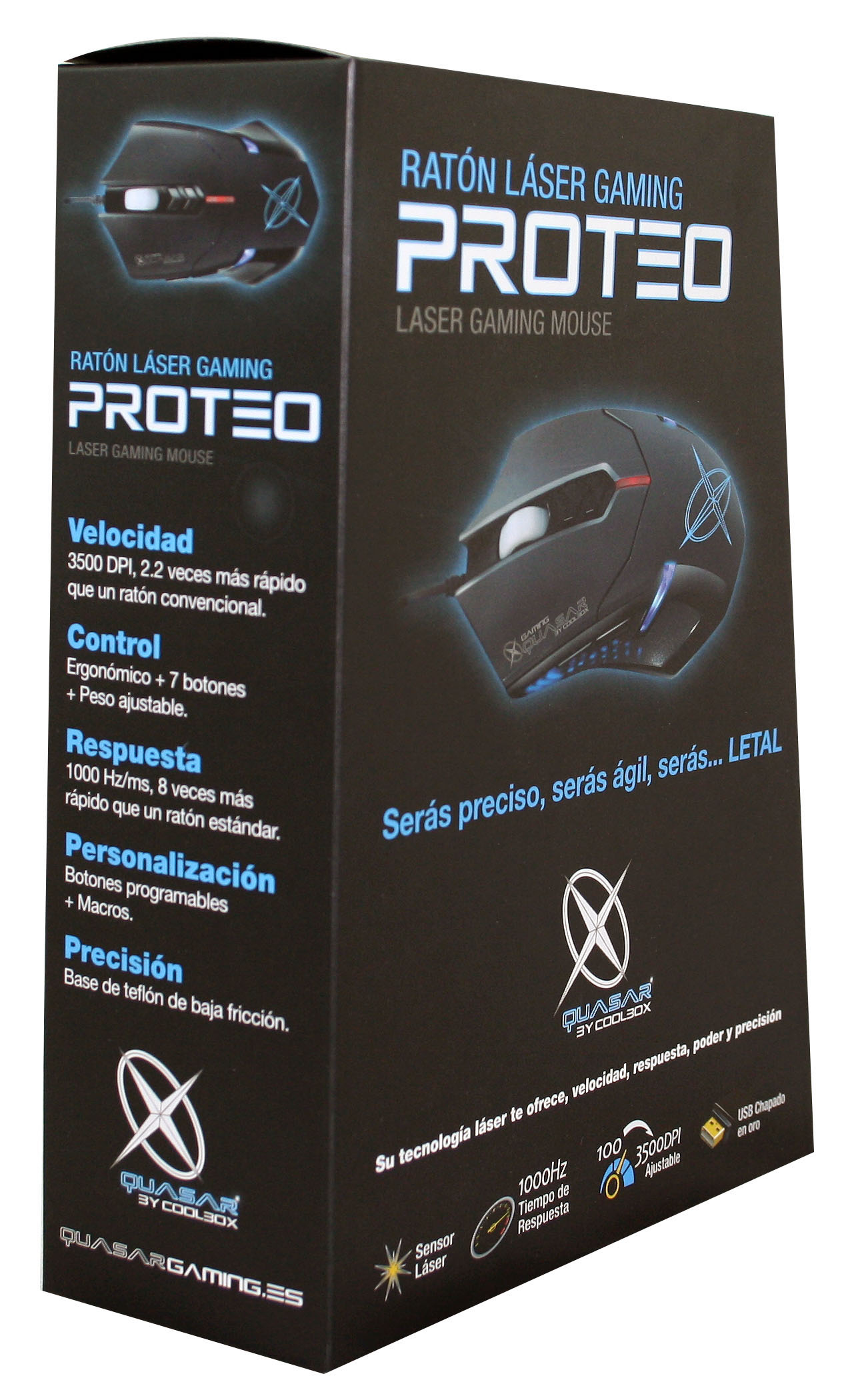 CoolBox Proteo mouse Gaming USB Type-A Laser 3500 DPI – image 3