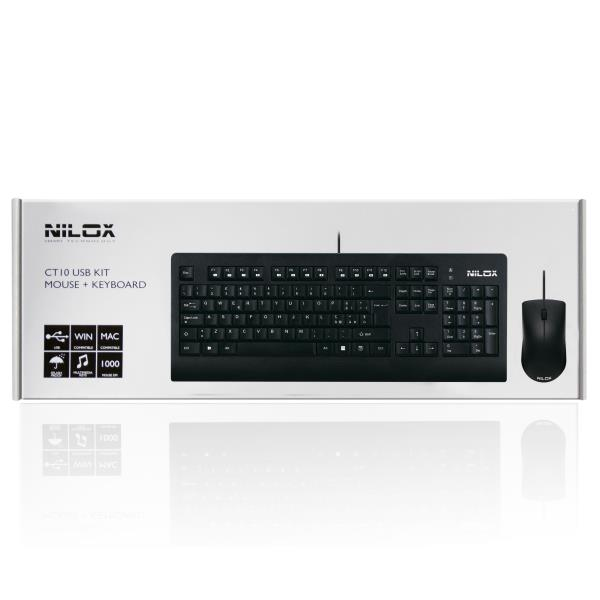 Nilox CT10 keyboard Mouse included Office USB QWERTY Italian Black – image 2