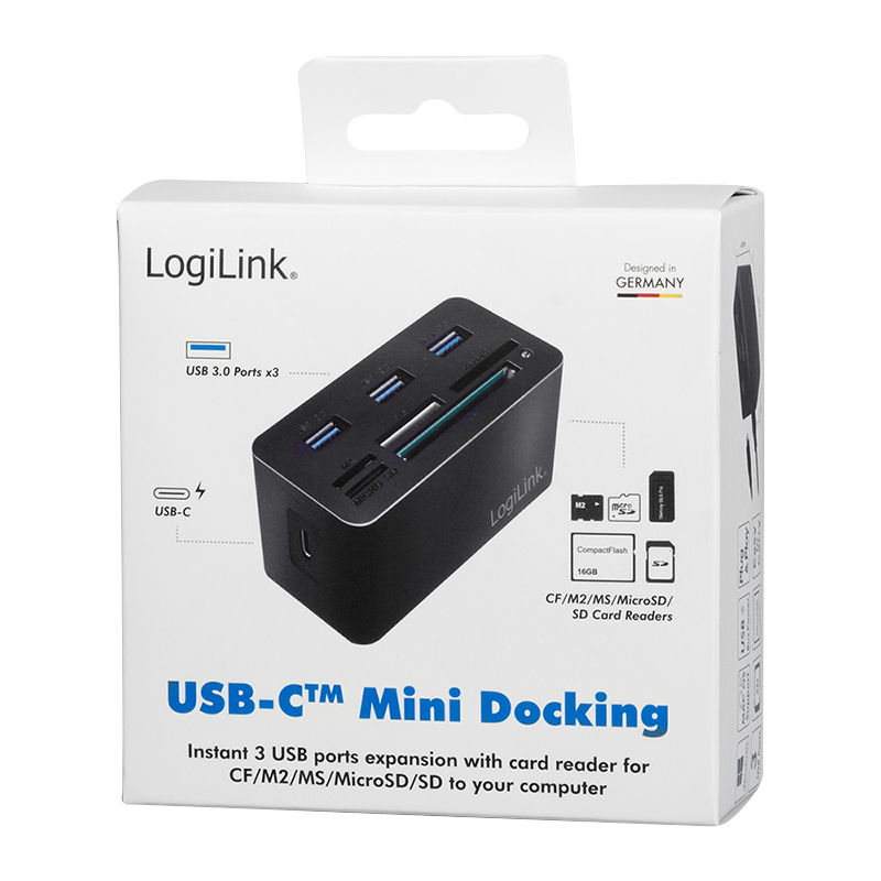 LogiLink CR0046 laptop dock/port replicator Wired USB 3.2 Gen 1 (3.1 Gen 1) Type-C Black – image 7