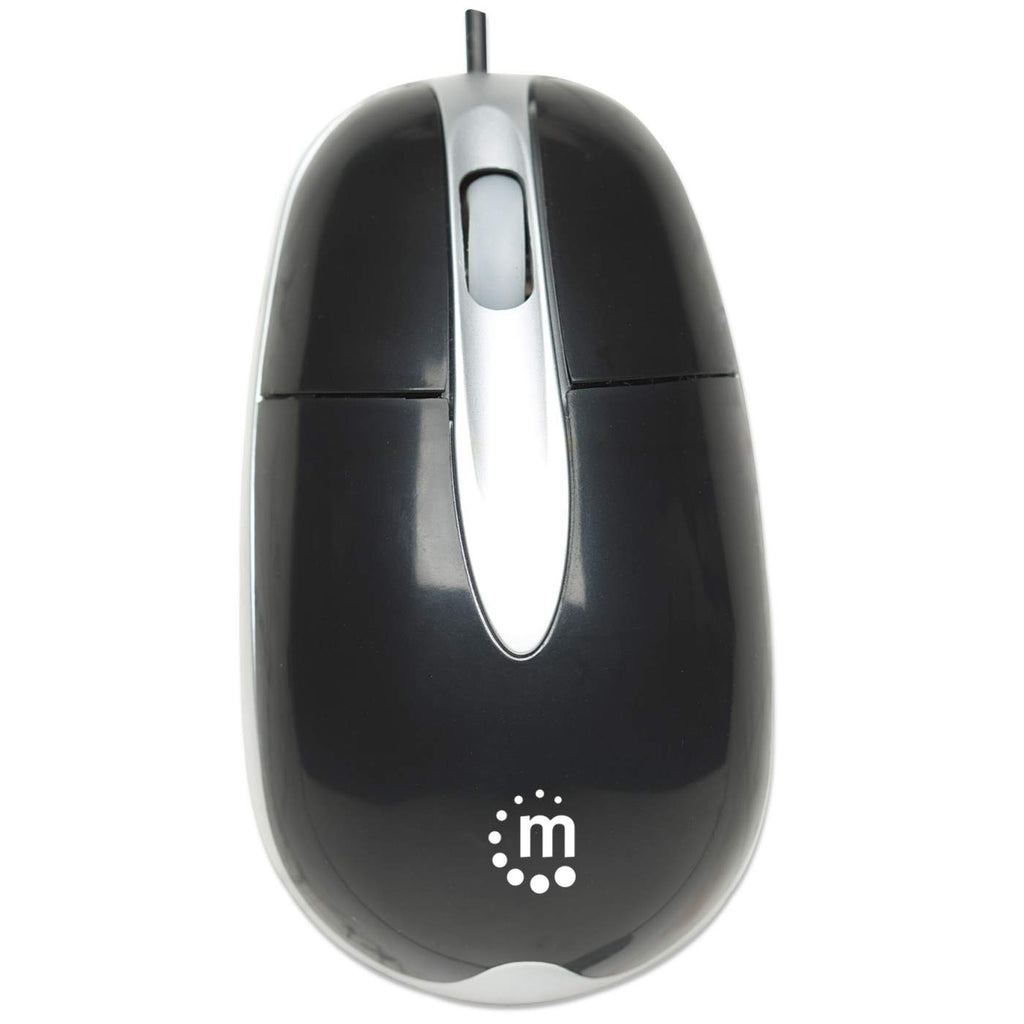 Manhattan MH3 USB Wired Mouse, Black/Grey, 1000dpi, USB-A, Optical, Sturdy, Three Button with Scroll Wheel, Three Year Warranty – image 3