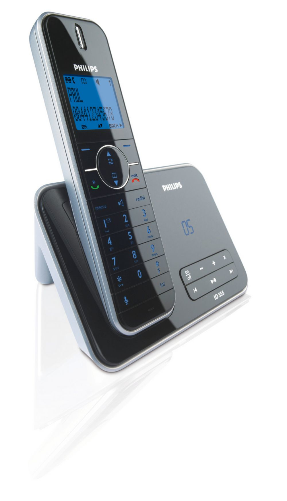 Philips Design collection Cordless phone with answering machine ID5551B/ES