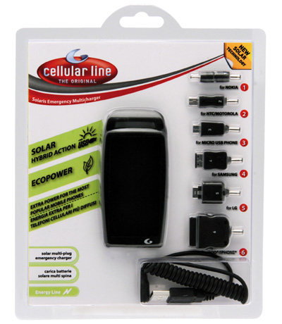 Cellularline SOSSOLARCMULTI6 mobile device charger Mobile phone Black – image 3