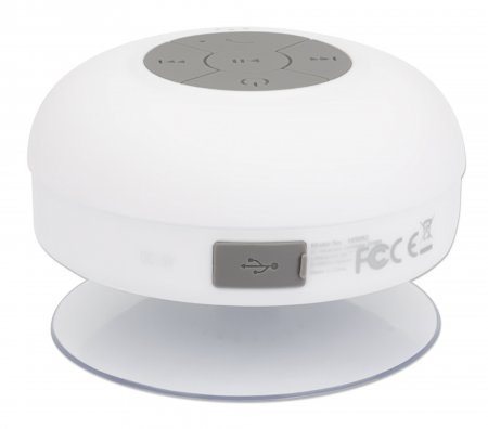 Manhattan Bluetooth Shower Speaker (Clearance Pricing), Waterproof design with suction-cup mount, Omnidirectional Mic, Integrated Controls, 5 hour Playback time – image 4