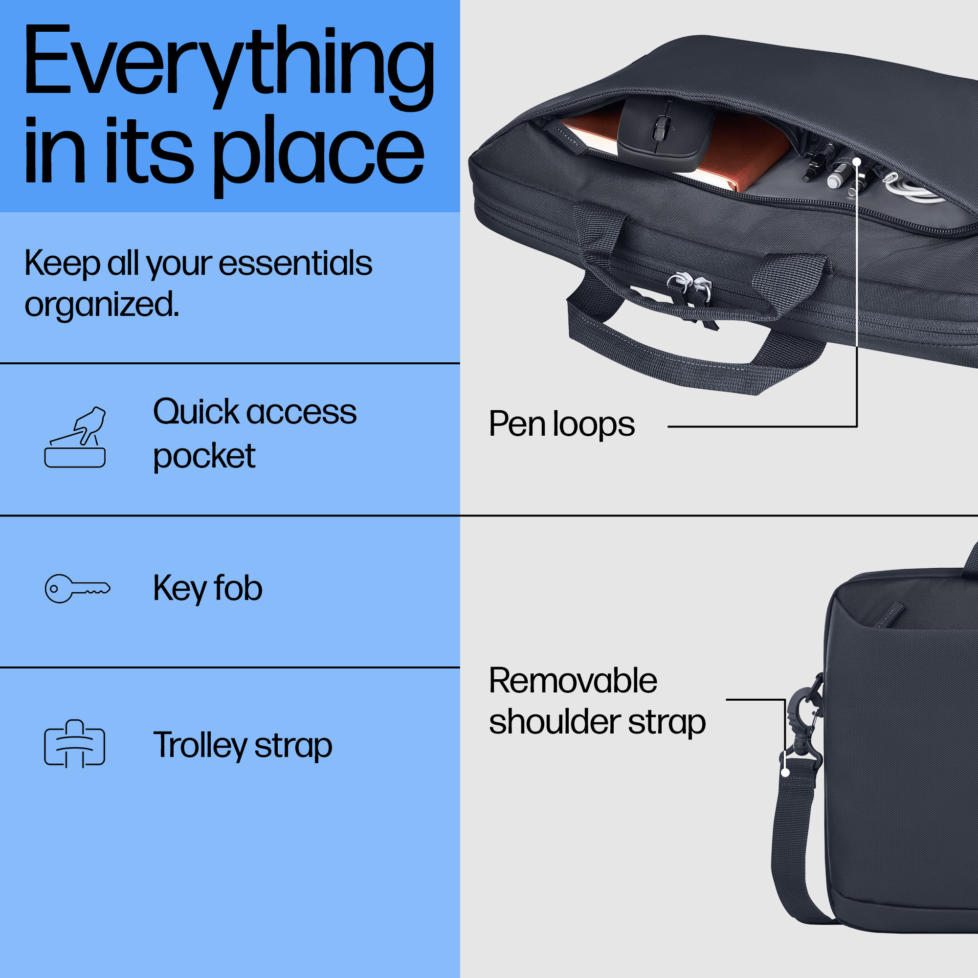 HP Everyday 16 Odyssey Gray Laptop Briefcase – image 6
