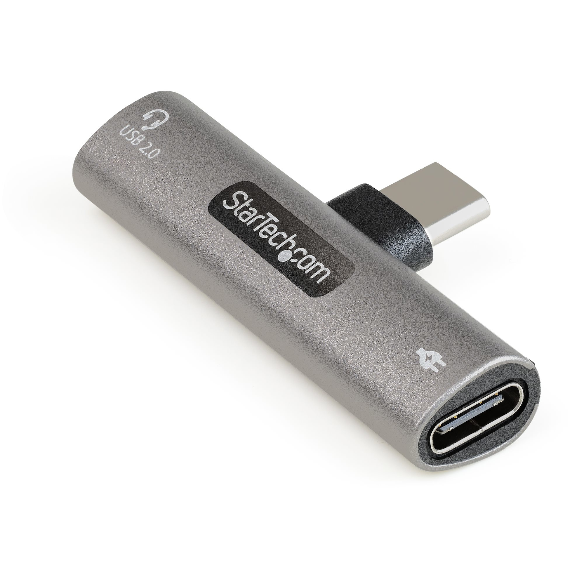 StarTech.com USB C Audio & Charge Adapter - USB-C Audio Adapter w/ USB-C Audio Headphone/Headset Port and – image 1