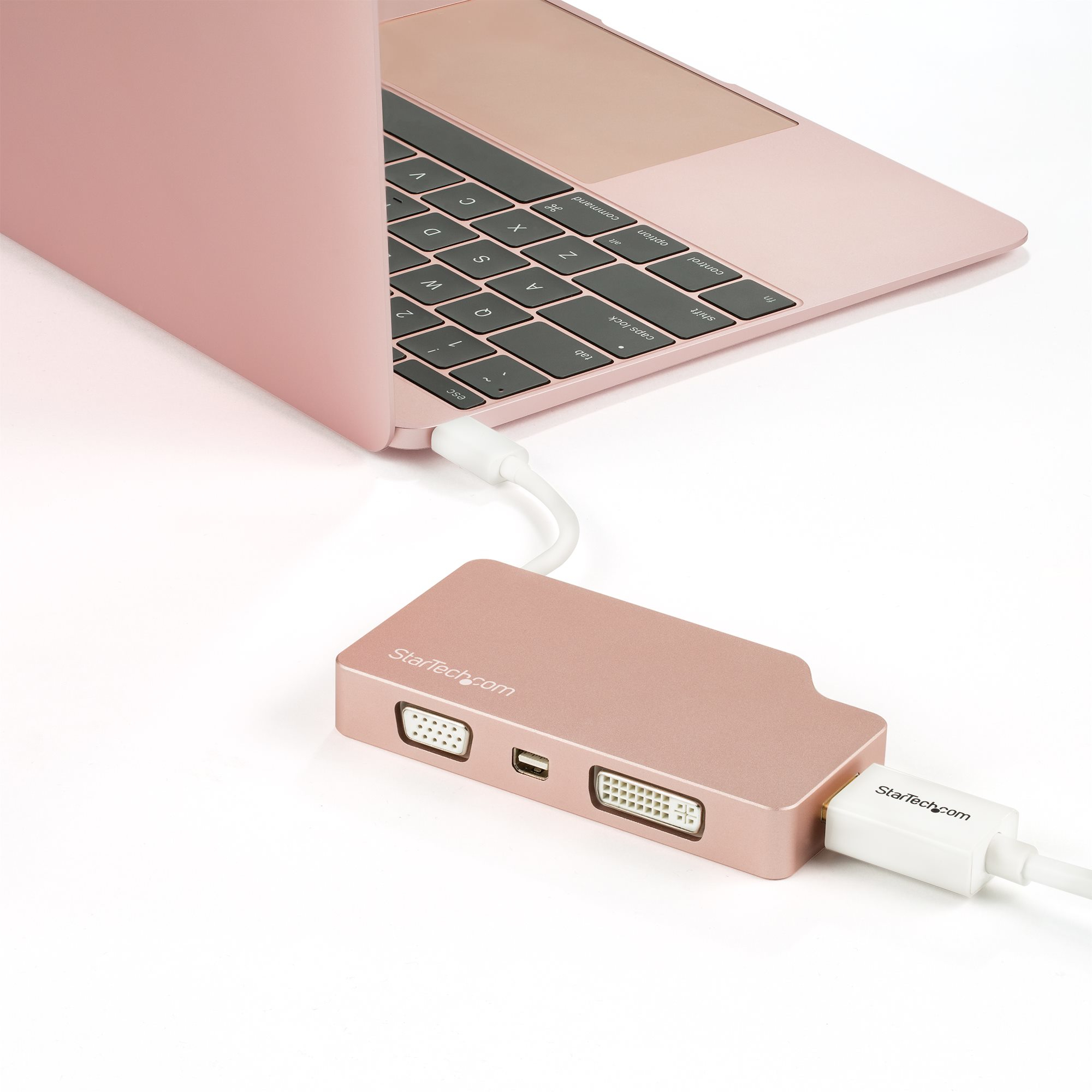 StarTech.com USB C Multiport Video Adapter with HDMI, VGA, Mini DisplayPort or DVI - USB Type C Monitor Adapter to HDMI 1.4 or mDP 1.2 (4K) - VGA or DVI (1080p) – image 5
