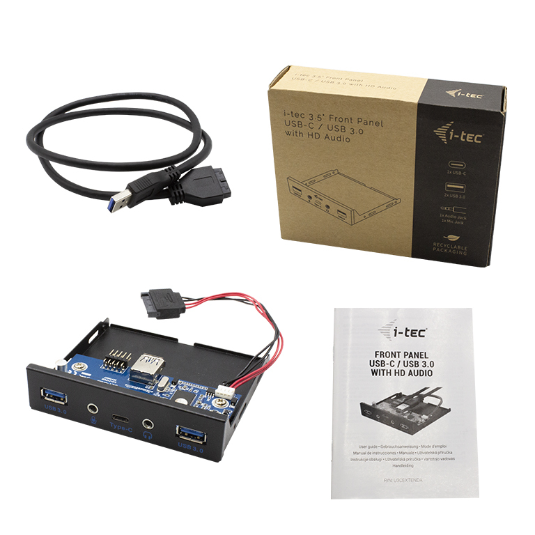 i-tec USB-C / USB 3.0 Internal Front panel with Audio – image 3