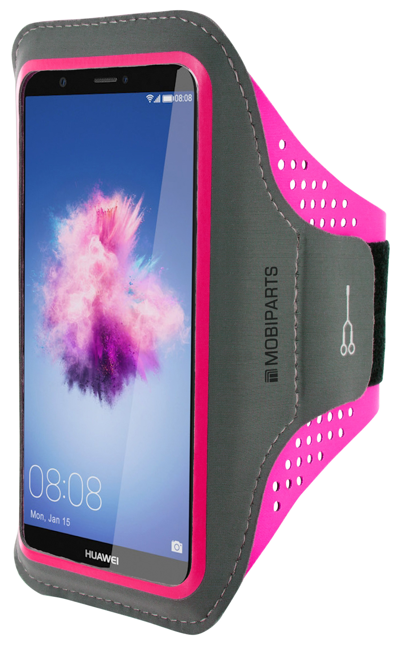 Mobiparts Comfort Fit Sport Armband Huawei P Smart Neon Pink – image 1