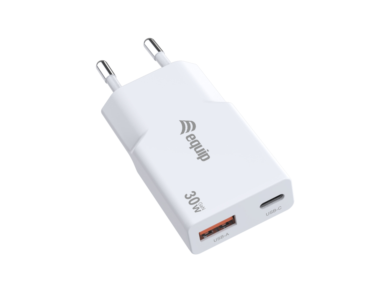 2-Port 30W GaN Slim USB PD-Ladegerät, USB-C x1, USB-A x1