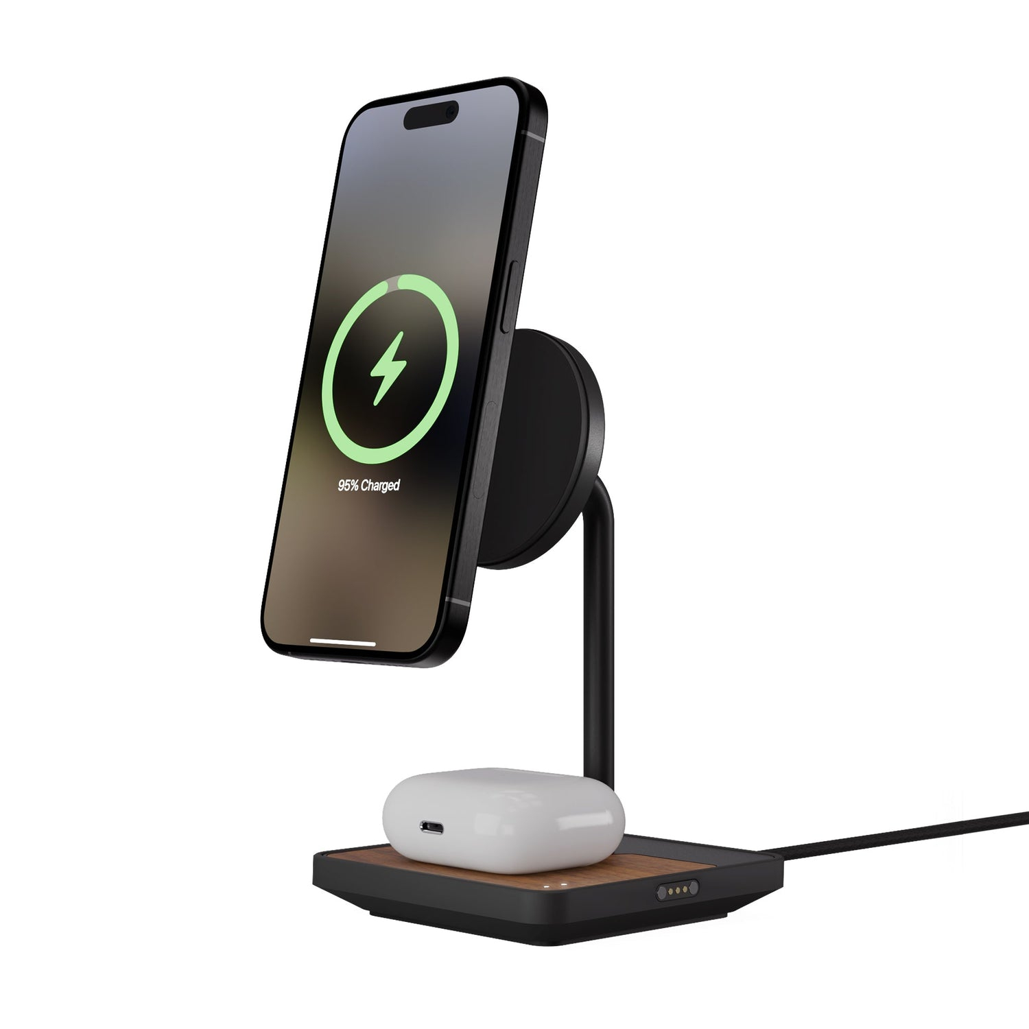 Mous Charging Stand with Qi2 — Walnut – image 9