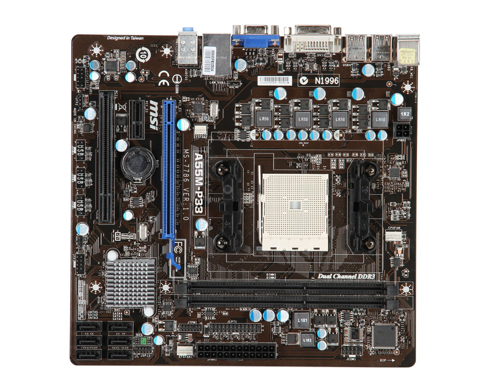 MSI A55M-P33 motherboard AMD A55 Socket FM1 micro ATX – image 2