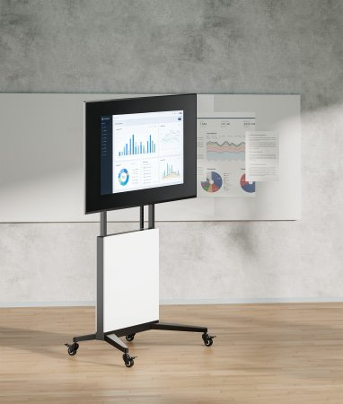 Manhattan Trolley Mount Stand for TV & Monitors (tool free height adjust), For screens:60" to – image 3