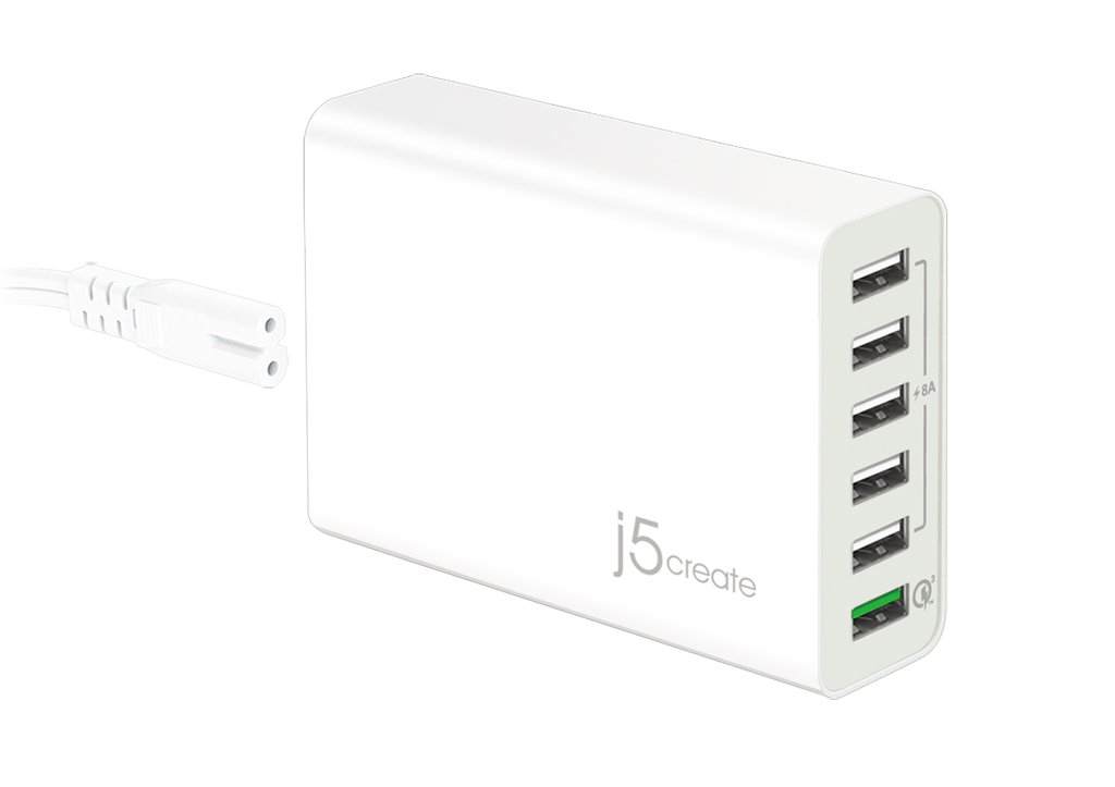 j5create JUP60 6-Port USB QC 3.0 Super Charger – image 1