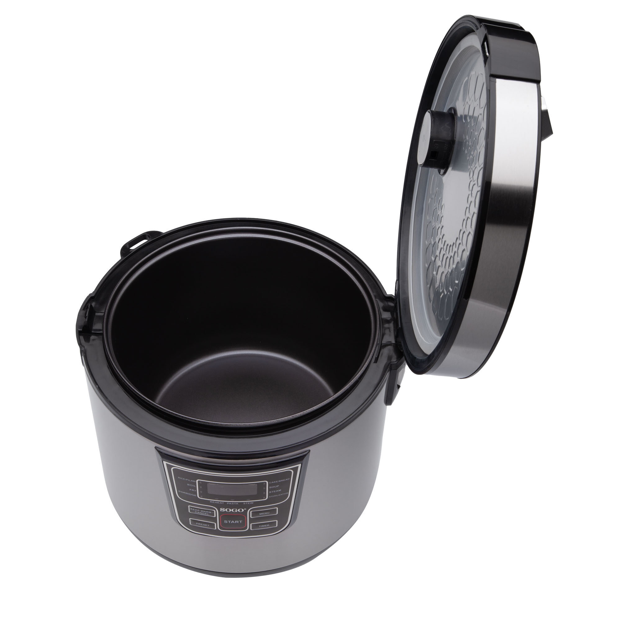 Resim Sogo OLL-SS-10765 5L 860W Siyah Paslanmaz Çelik Çok Amaçlı Pişirici
