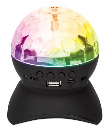 Manhattan Sound Science Disco Light Ball Bluetooth Speaker, FM Radio, Decent Sound Output (3W), 8 hour Playback time, Integrated Controls, Range 10m, microSD ca – image 4