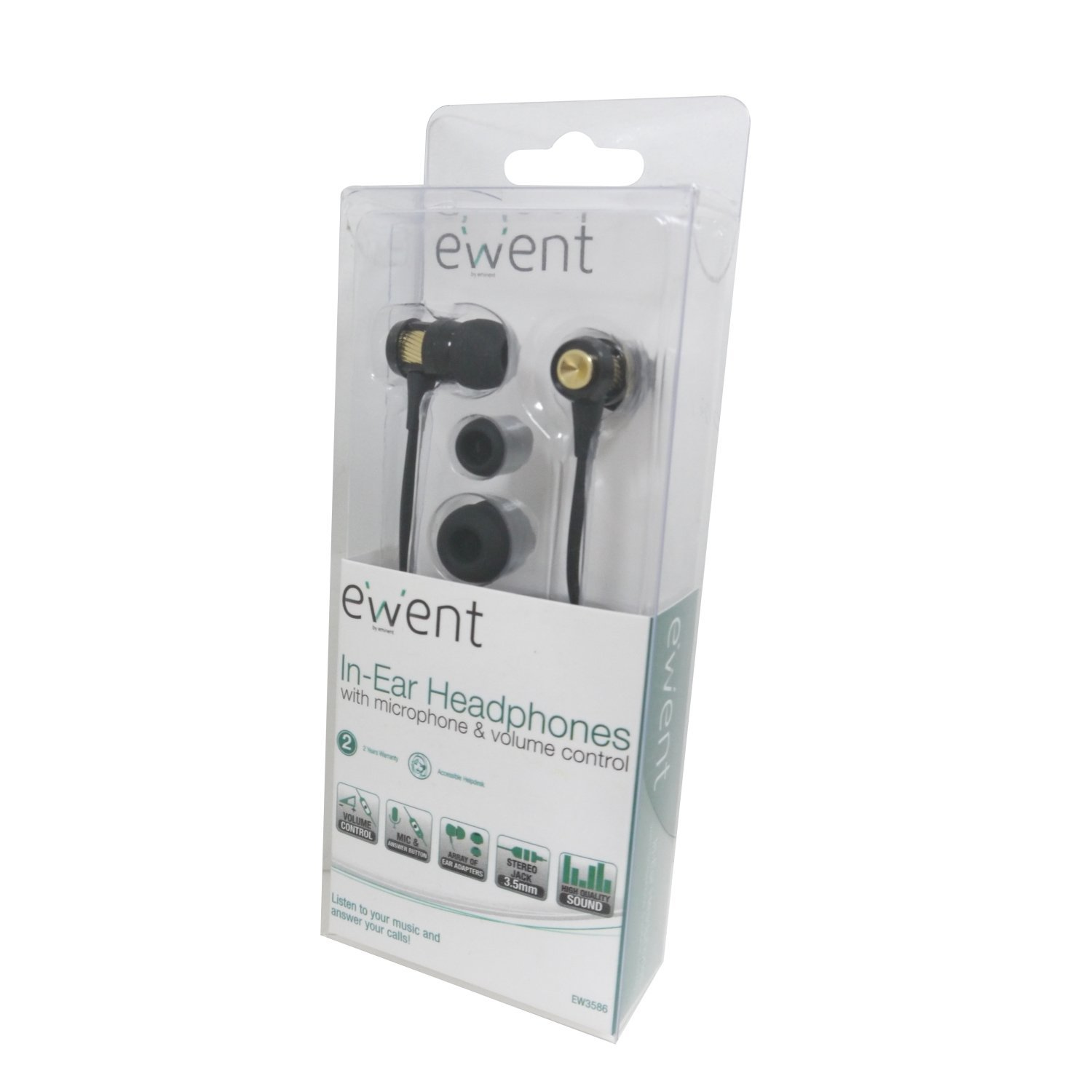 Ewent EW3586 headphones/headset Wired In-ear Black – image 3