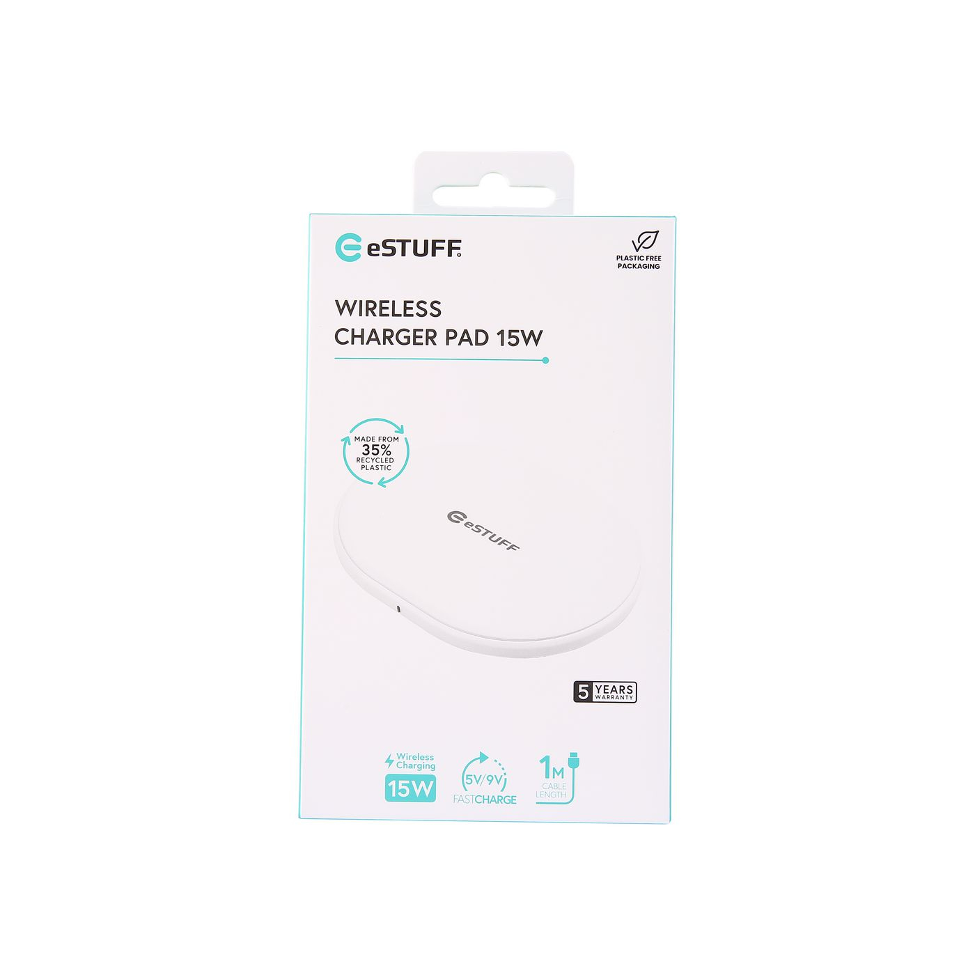 eSTUFF ES638003 mobile device charger Smartphone White USB Wireless charging Indoor – image 2