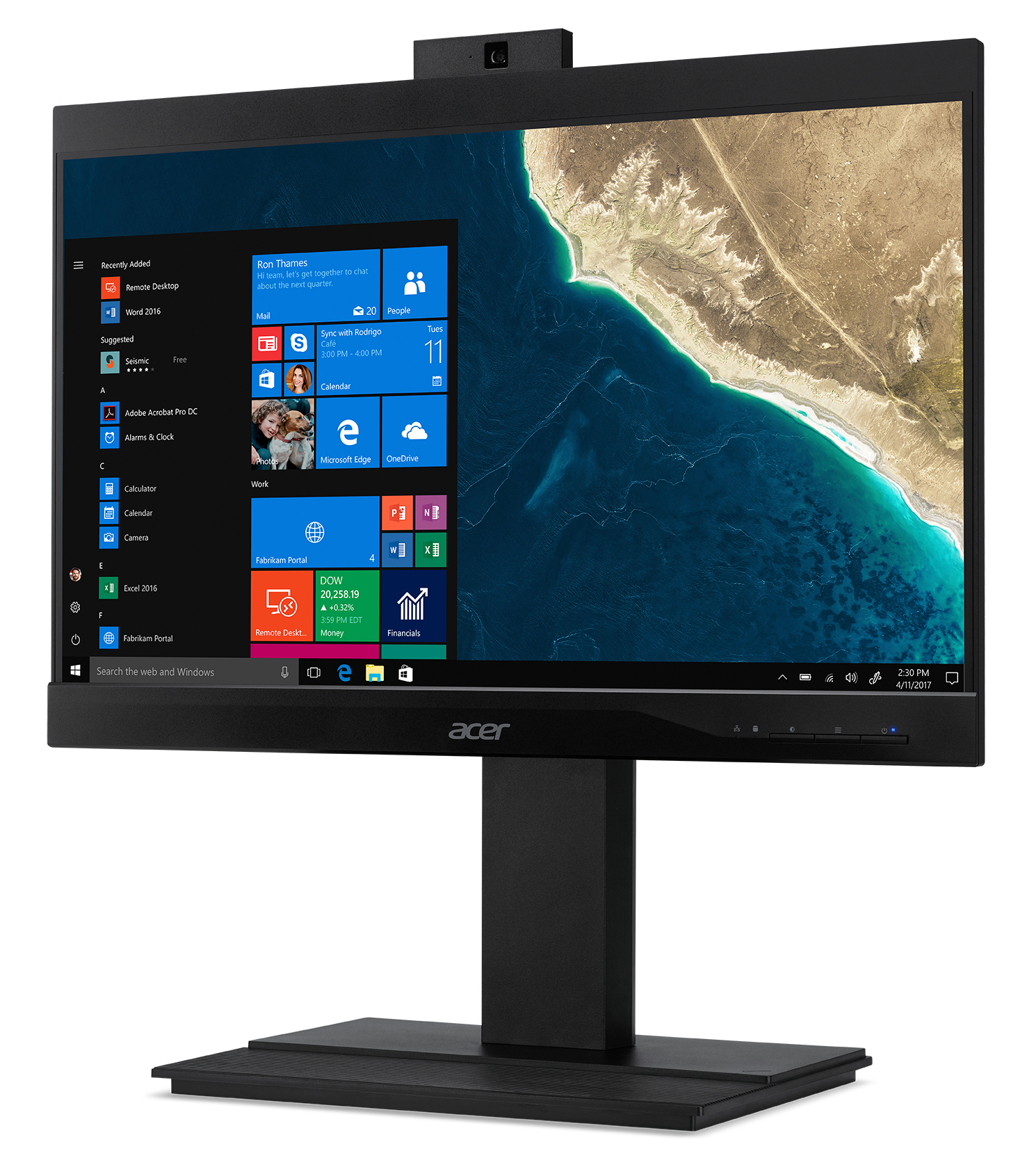 Acer Veriton VZ4860G i5 Intel® Core™ i5 i5-9400 60.5 cm (23.8″) 1920 x 1080 pixels All-in-One PC 8 GB DDR4-SDRAM 256 GB SSD Windows 10 Home Wi-Fi 5 (802.11ac) Black image 3