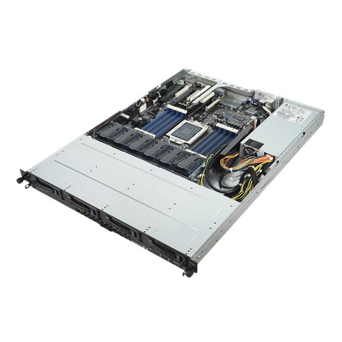 ASUS RS500A-E9-PS4 Intel® SoC Socket SP3 Rack (1U) Svart, Metallisk