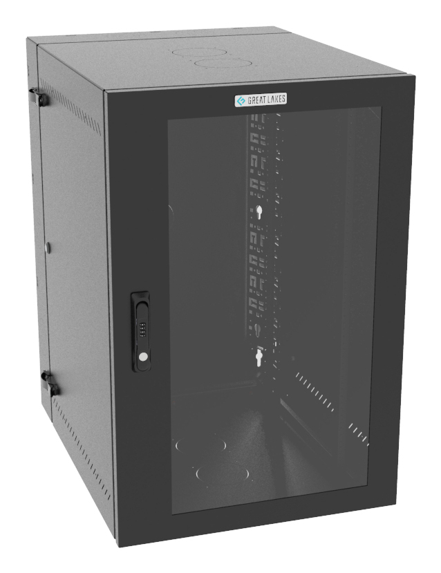 Vertiv VR Rack GL36WMCMP-B-SC-00-CM rack cabinet 19U Wall mounted rack Black – image 1