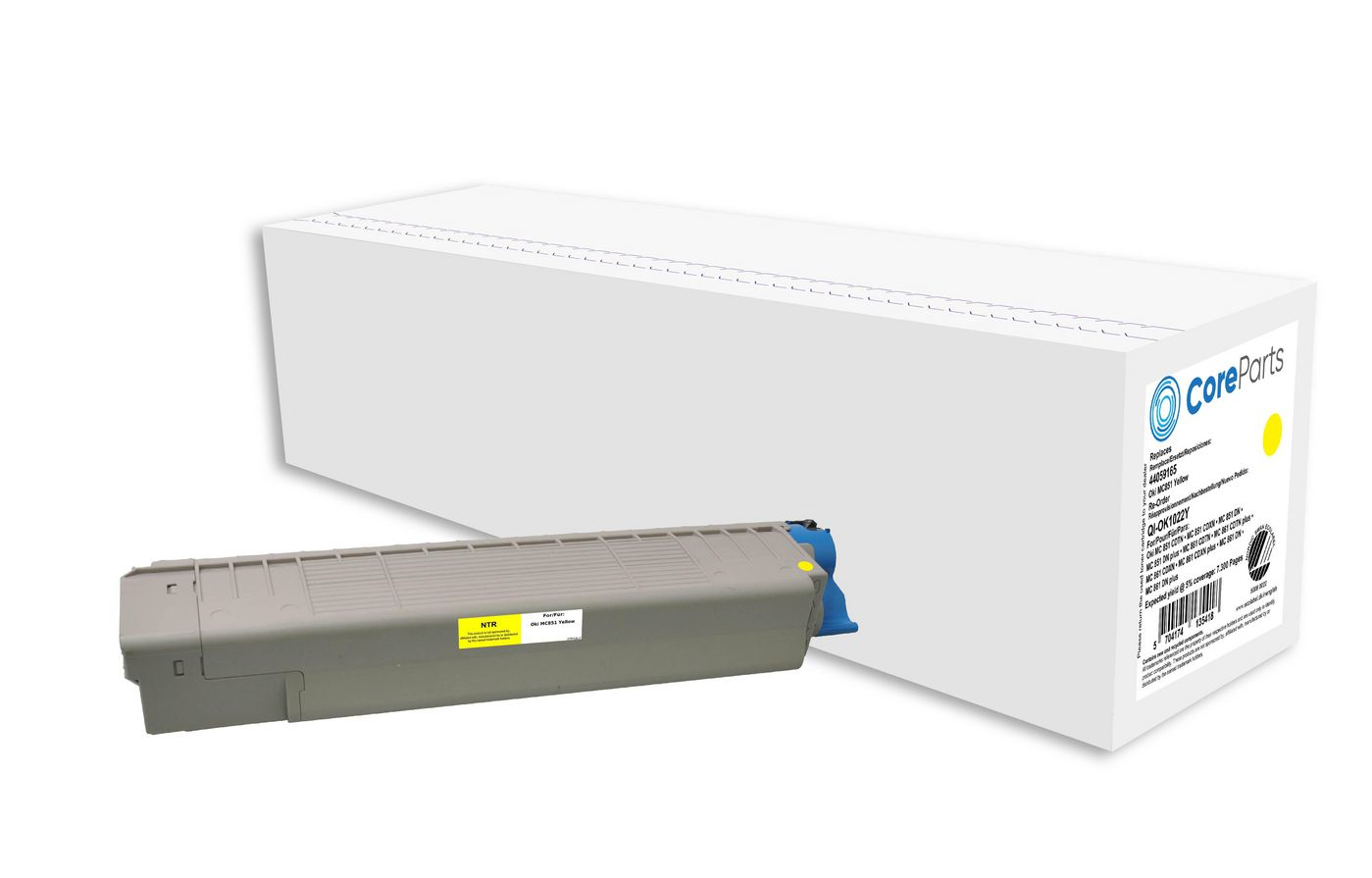 CoreParts QI-OK1022Y toner cartridge 1 pc(s) Compatible Yellow