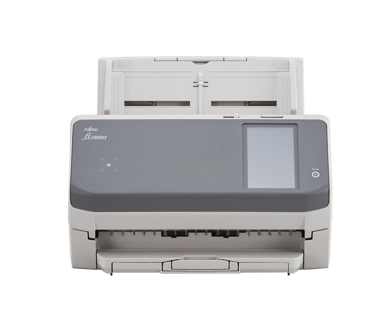 Fujitsu fi-7300NX - Document scanner - Dual CCD - Duplex - 8.5 in x 14 in - 600 dpi x 600 dpi - up to 60 ppm (mono) / up to 60 ppm (color) - ADF (80 sheets) - up to 4000 scans per day - Gigabit LAN, Wi-Fi, USB 3.1 Gen 1