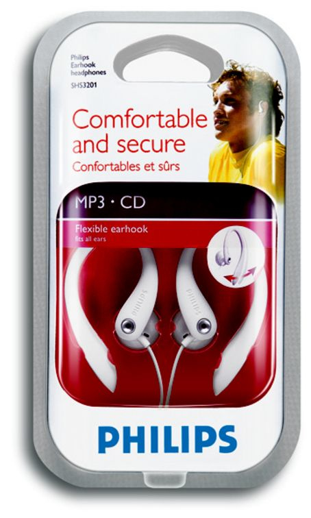 Philips SHS3201/37 headphones/headset Wired Ear-hook, In-ear White – image 2