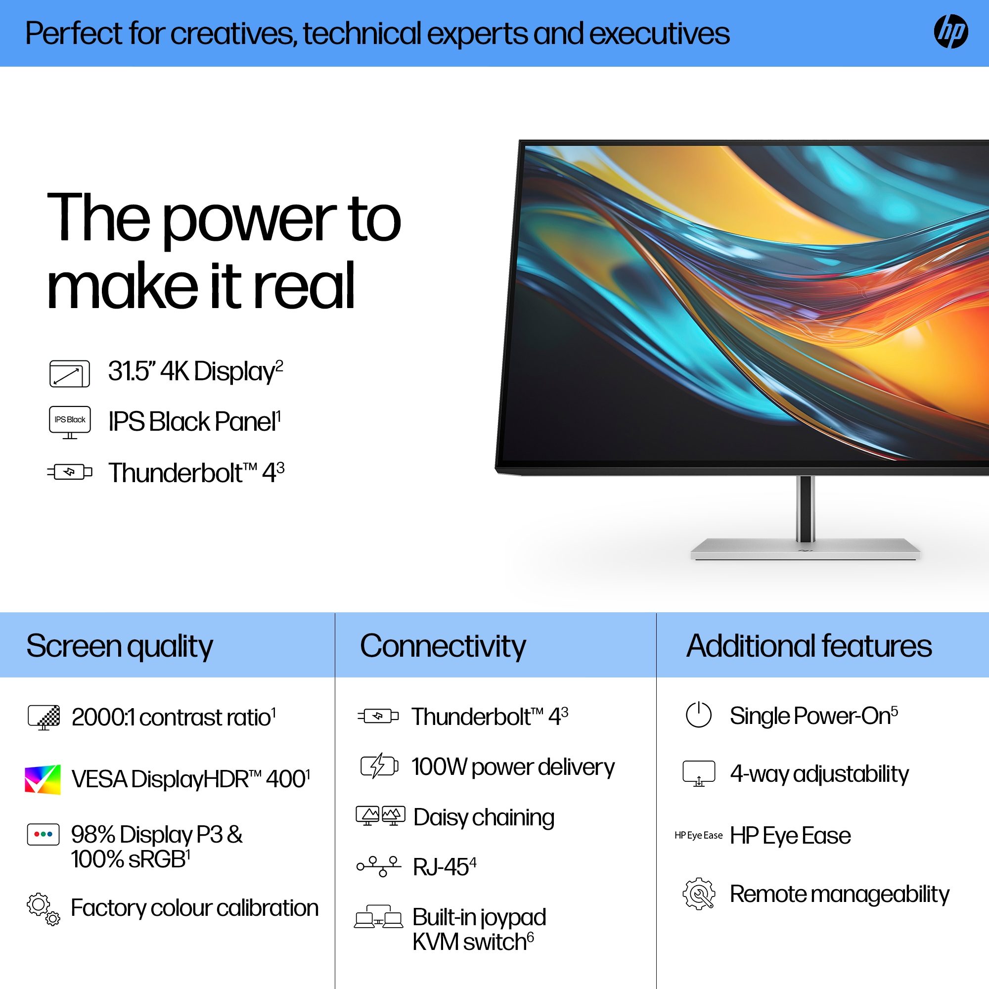 HP شاشة HP Series 7 Pro 4K Thunderbolt 4 مقاس 31.5 بوصة - 732pk – image 9