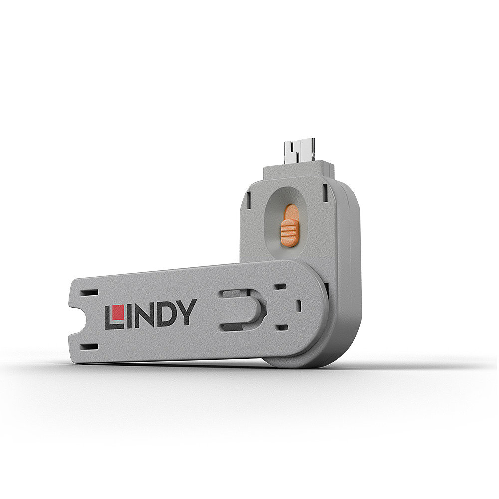 LINDY Schlüssel für USB Typ A Port Schloss orange Notebookschlösser