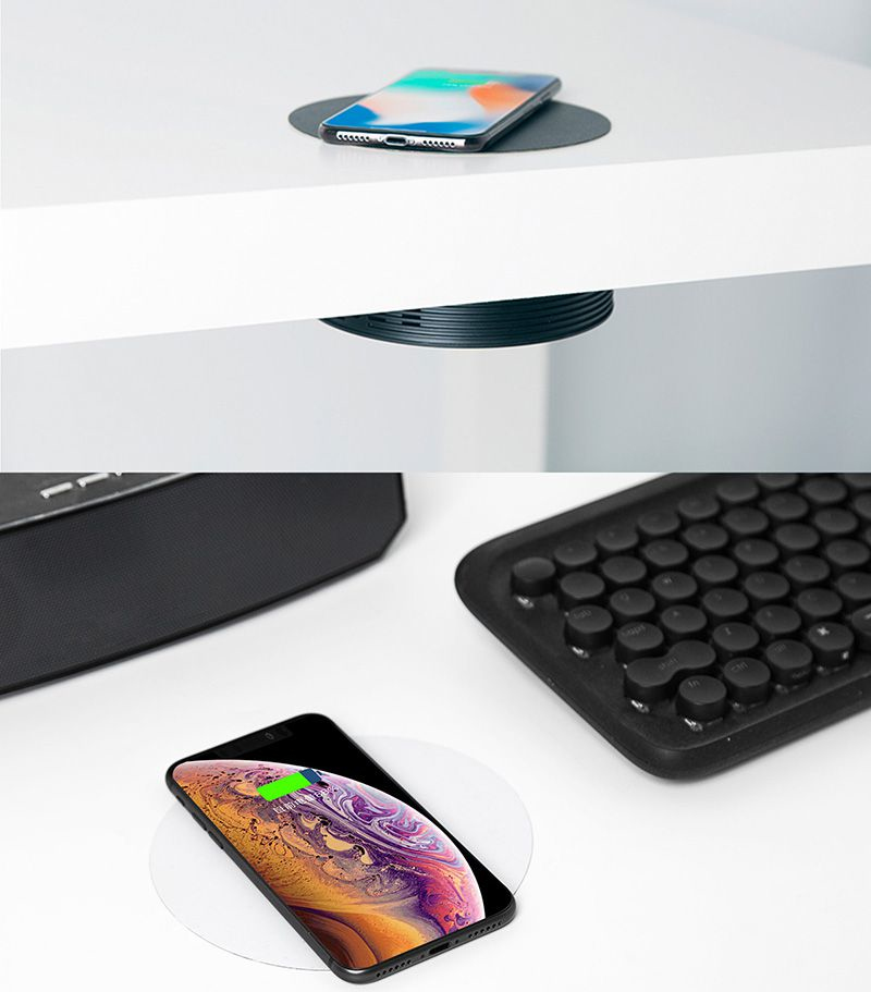 Vivolink VLQICHR mobile device charger Mobile phone Black Wireless charging Fast charging Indoor – image 1