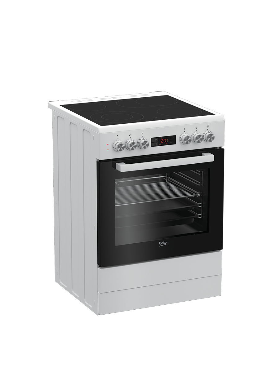Beko FSM67320GWS cooker Freestanding cooker Electric Ceramic hob White – image 2