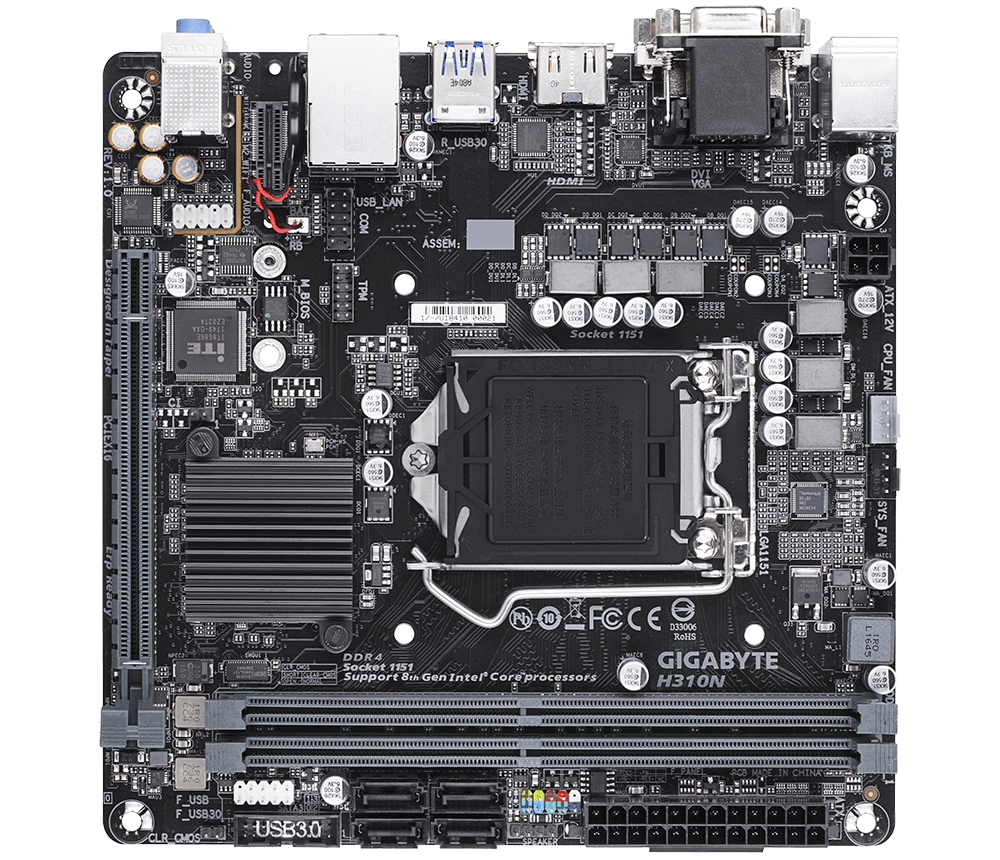 GIGABYTE H310N motherboard Intel® H310 LGA 1151 (Socket H4) mini ITX – image 2