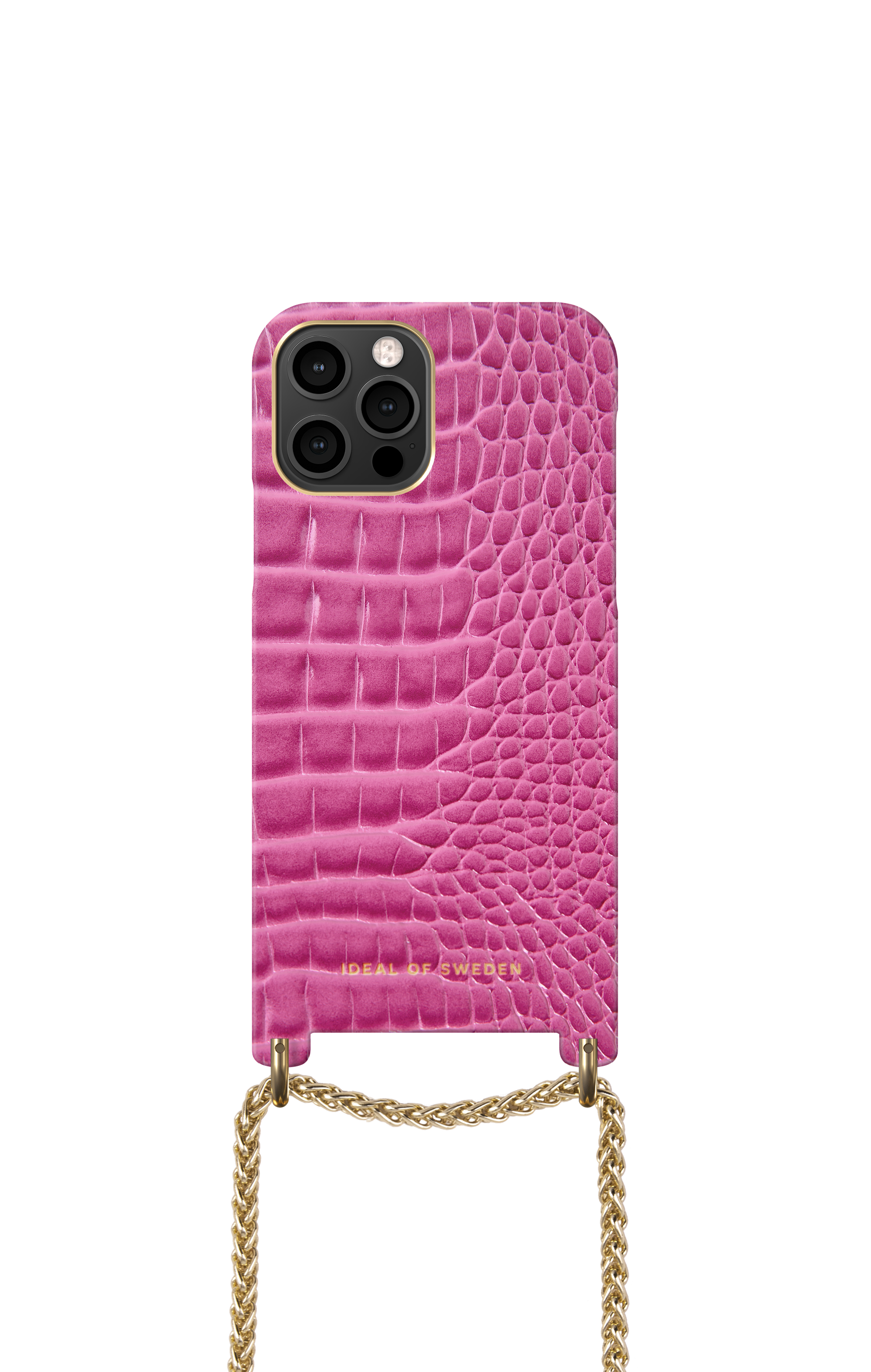 iDeal of Sweden Lilou Necklace Case Fuchsia Croco iPhone 12PRO MAX – image 3