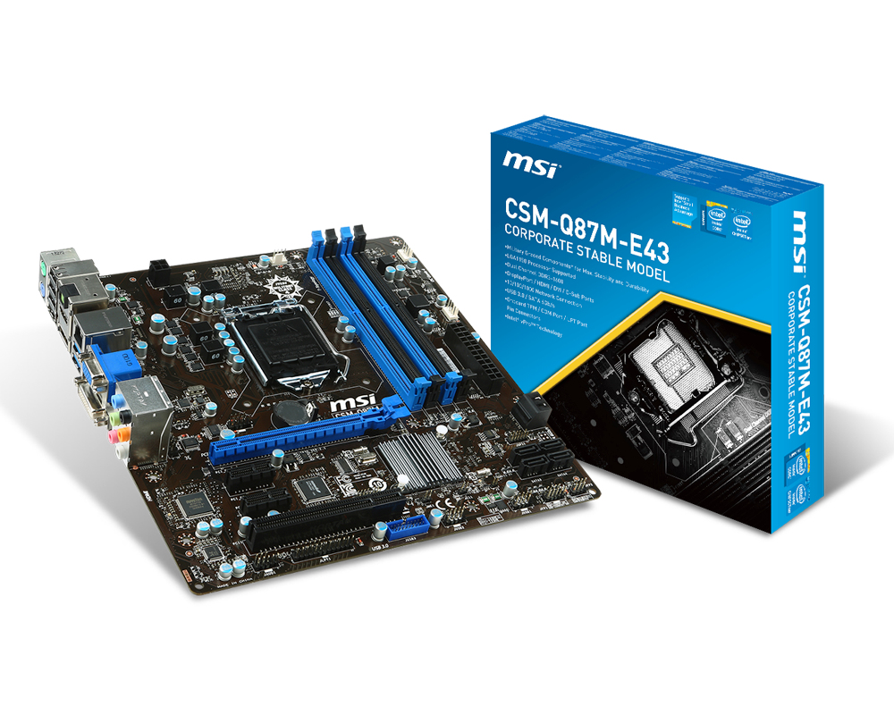 MSI CSM-Q87M-E43 Intel® Q87 LGA 1150 (Socket H3) micro ATX – image 2