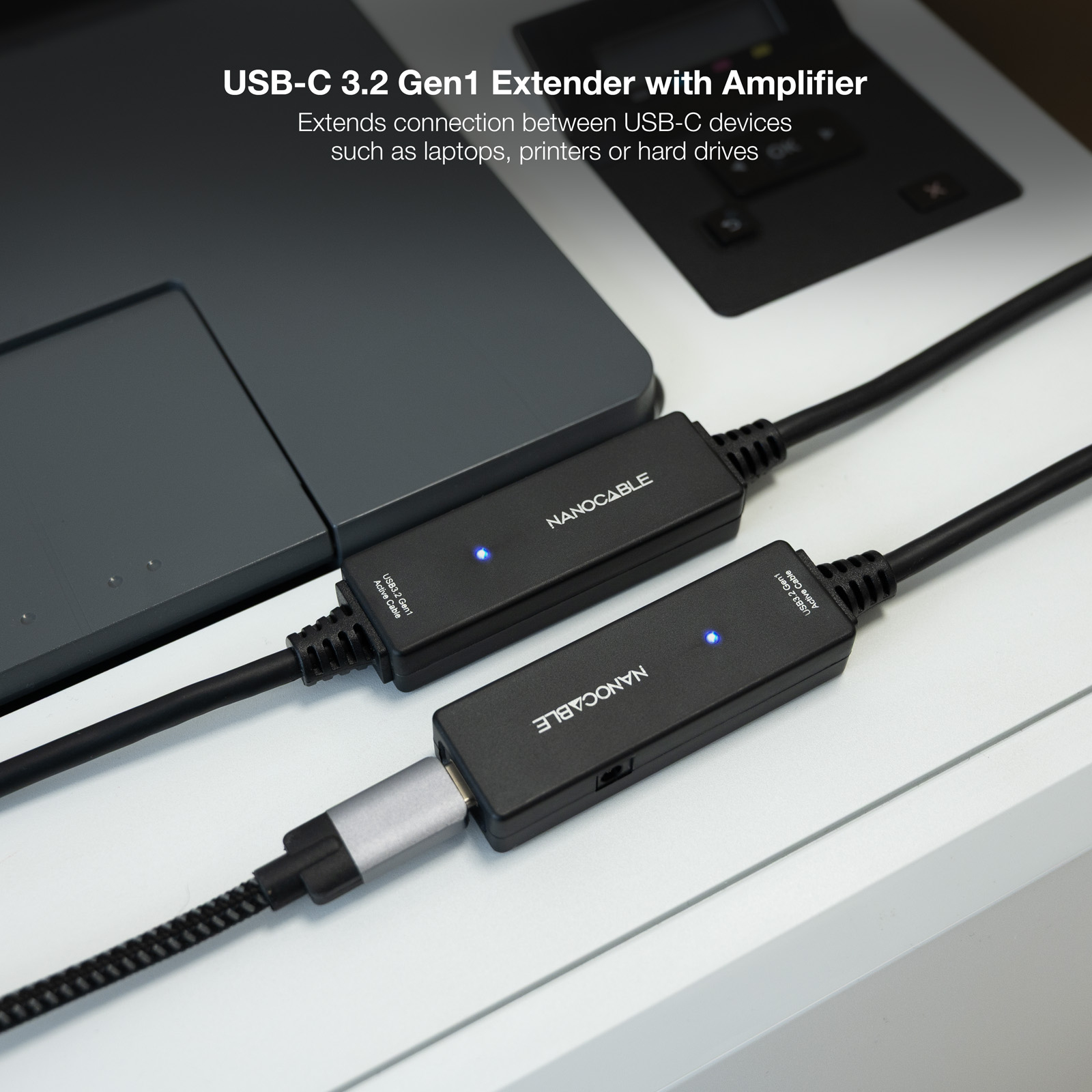 Resim Nanocable 10.01.1312 USB-C - USB-C Kablo, 10m, Siyah