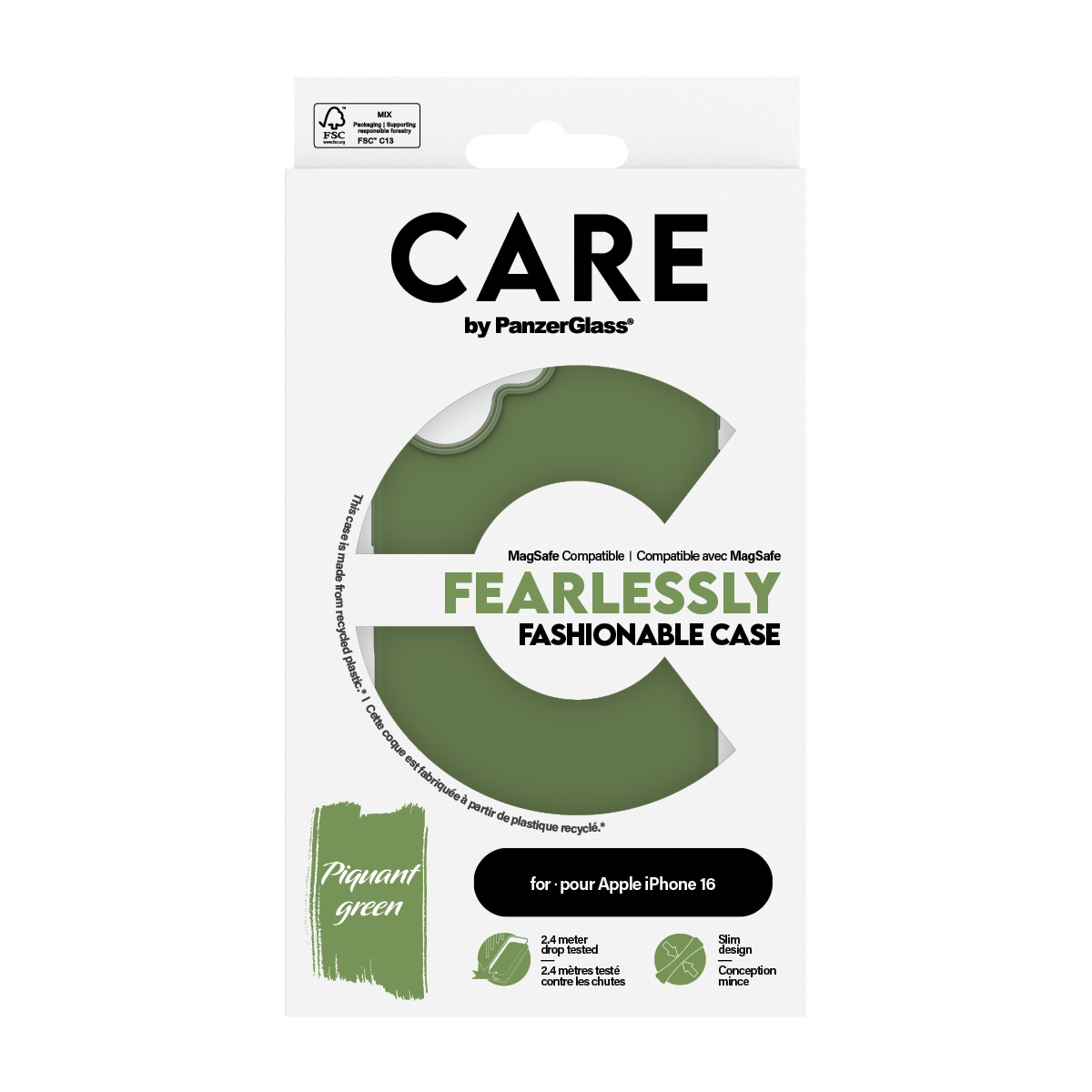 PanzerGlass CARE by PanzerGlass® Fashionable Case Green w. MagSafe iPhone 16 – image 3