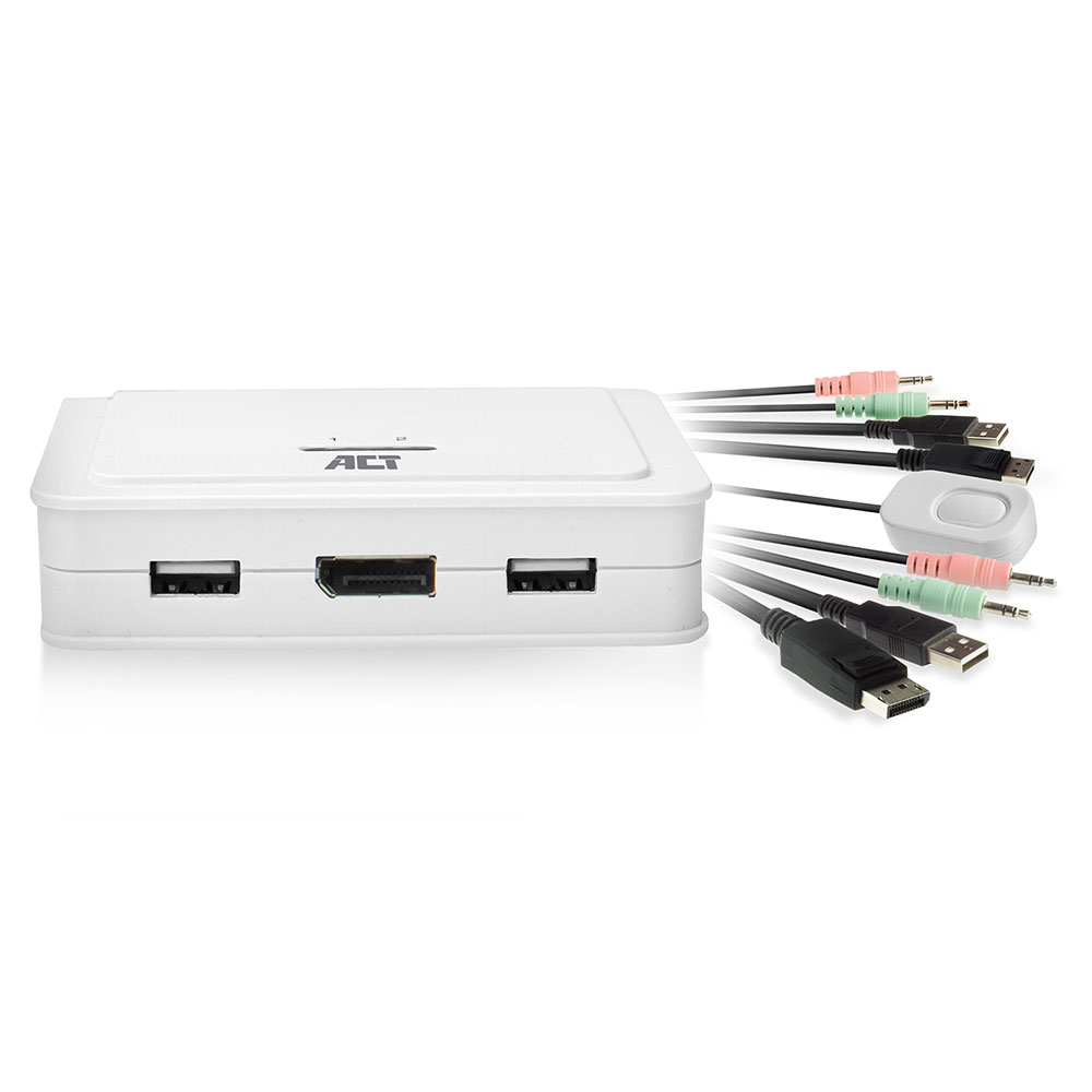 ACT AC7900 DisplayPort 4K KVM switch with fixed cables – image 8