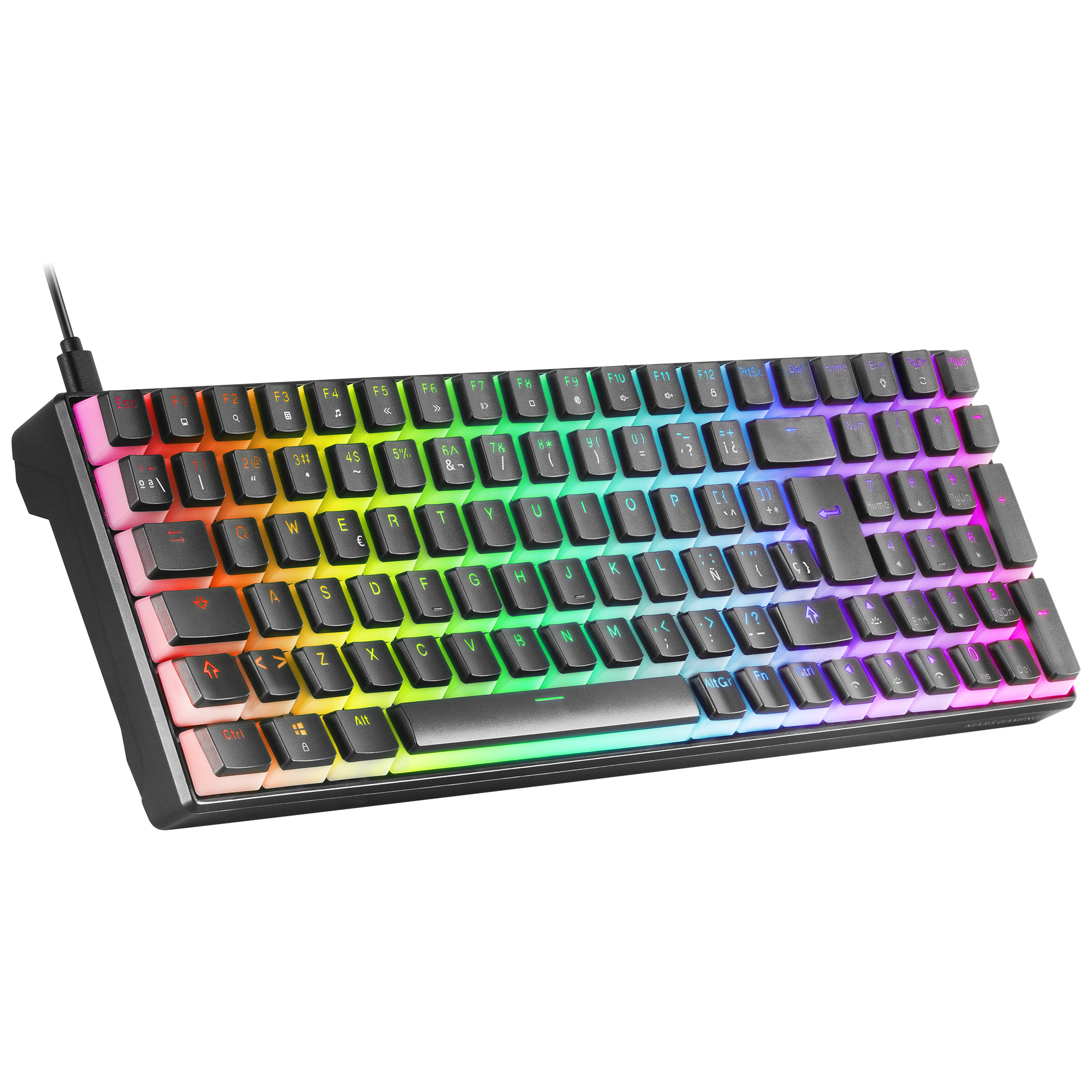 Mars Gaming MKULTRA Mechanical Keyboard Black RGB Compact 96% Switch Outemu SQ Blue Spanish – image 5