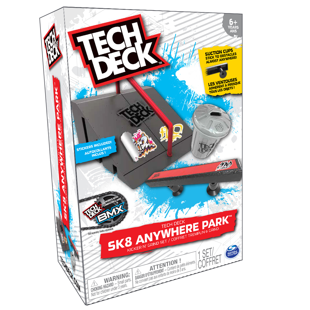 صورة مجموعة لعب سكيتبورد Tech Deck في أي مكان، متعدد الألوان